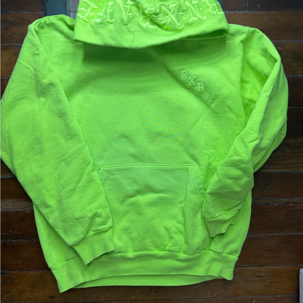 Bright Neon Green Hoodie born x raised